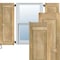 Ekena Millwork Americraft 2 Equal Raised Panel Exterior Real Wood Shutters, RW101RP12X80UNH, PR RW101RP12X80UNH - alternate 1